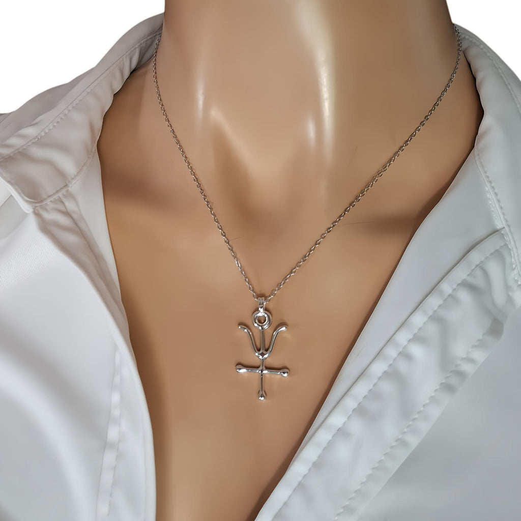 Antimony Alchemy Pendant | Wolf of Metals Talisman, additional detail
