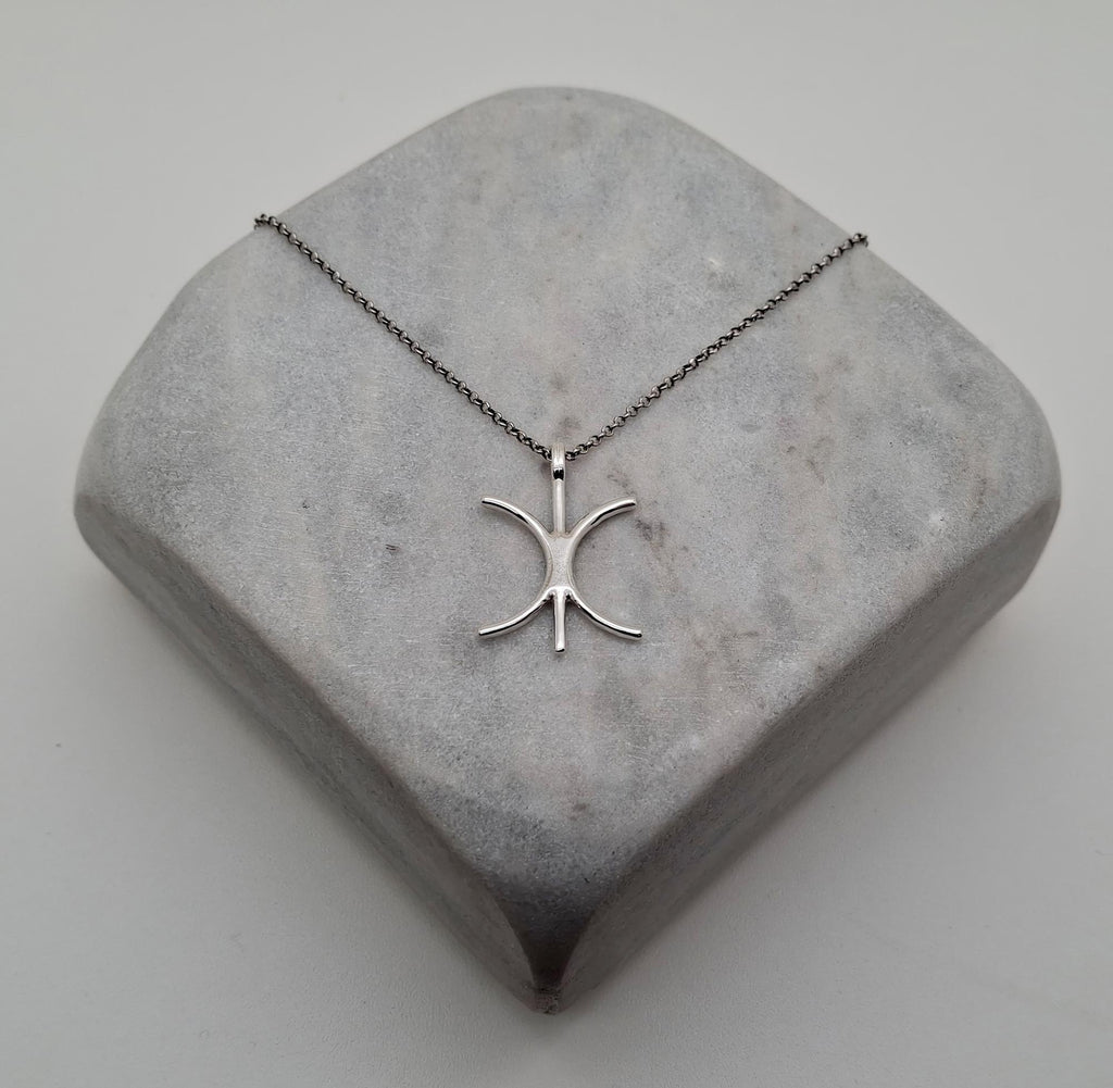 Eris Symbol Necklace | Goddess of Discord Talisman, close-up detail