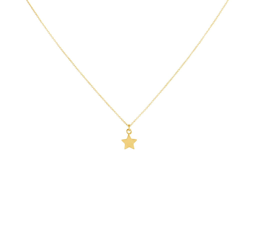Star Necklace | Delicate Silver Celestial Charm | Inspirational Gift for Daughter, in Yellow Gold Plated finish