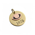 The Guardian's Gaze Token | Artisan Evil Eye Pet ID & Custom Protection Tag, in Brass with Copper Top finish