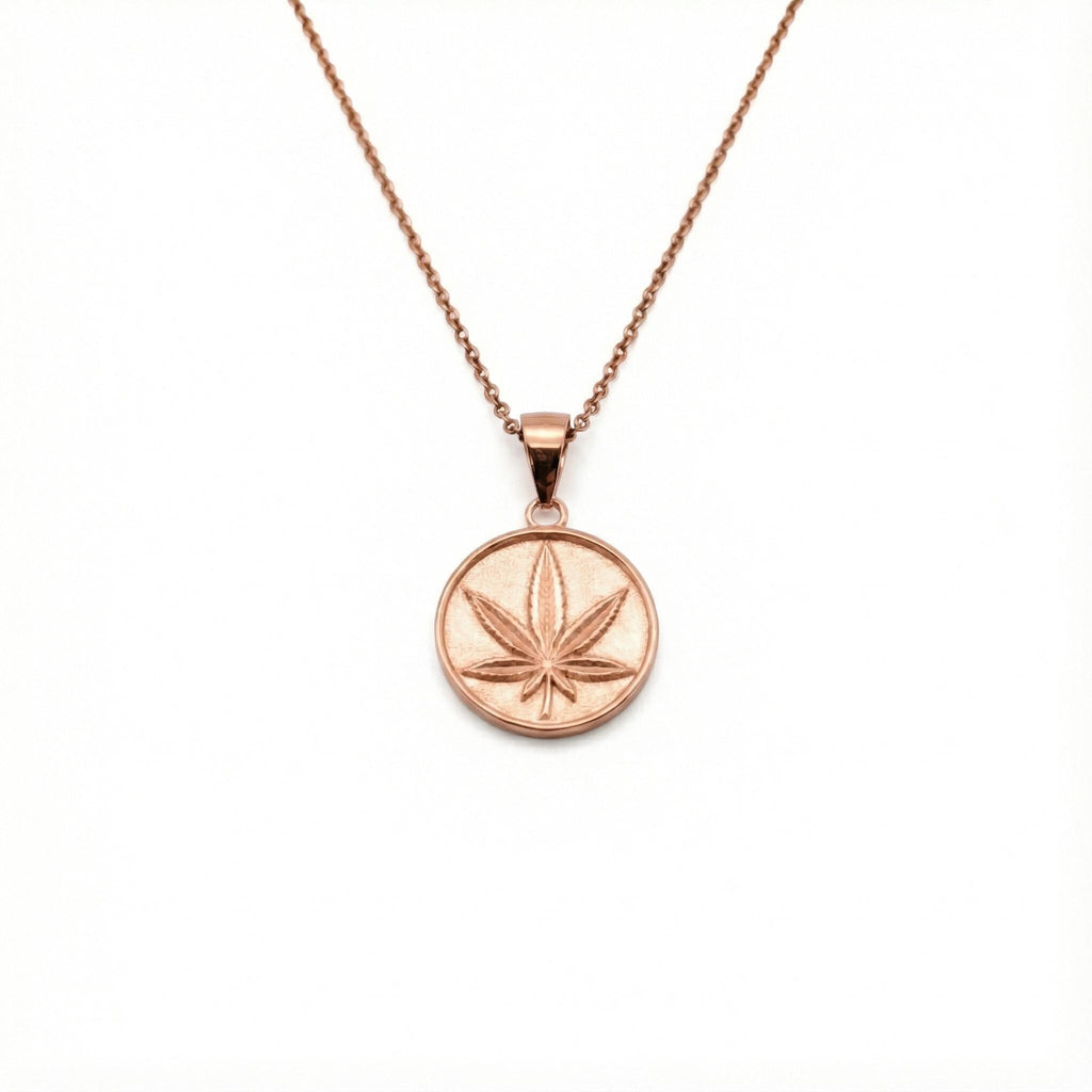 Five-Leaf Botanical Medallion | Ancient Herbal Talisman, alternate angle