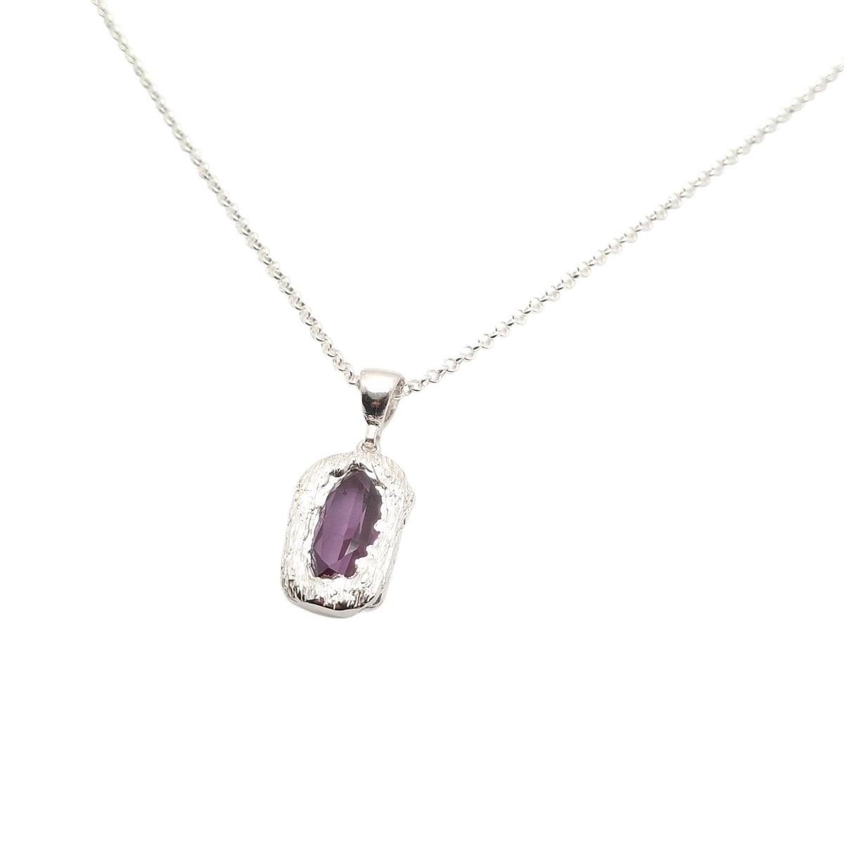 Vintage Purple CZ Pendant | Statement Medallion, additional detail
