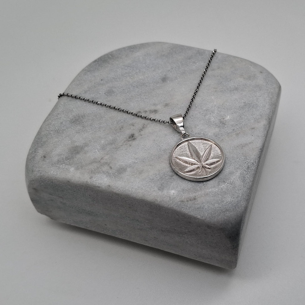 Five-Leaf Botanical Medallion | Ancient Herbal Talisman, close-up detail