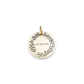 The Wildflower Token | Artisan Floral Branch Pet ID & Custom Engraved Dog Tag, front view