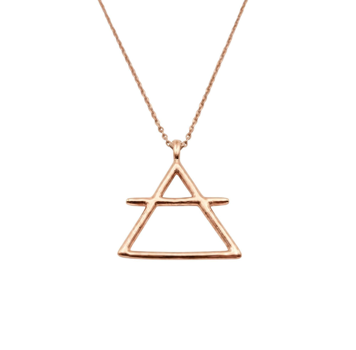 Air Element Necklace in rose gold plated finish