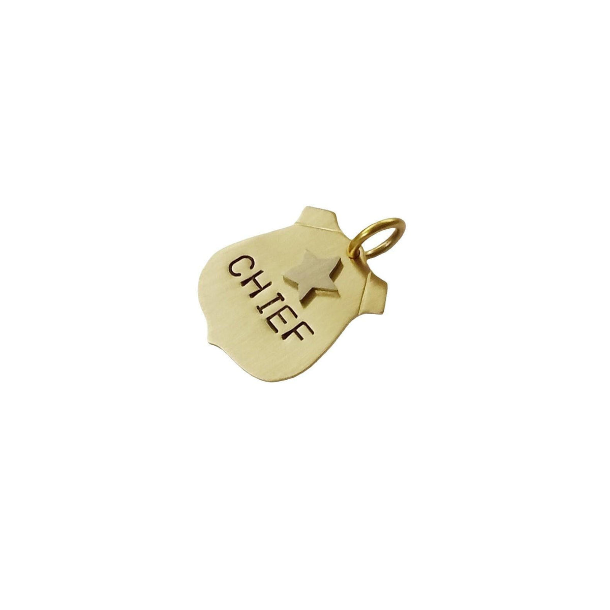 The Deputy's Crest Token | Artisan Police Badge Pet ID & Custom Dog Tag, front view