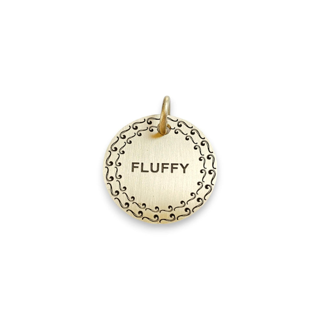 The Ocean Tide Token | Artisan Wave Pet ID & Custom Engraved Dog Tag, styled view