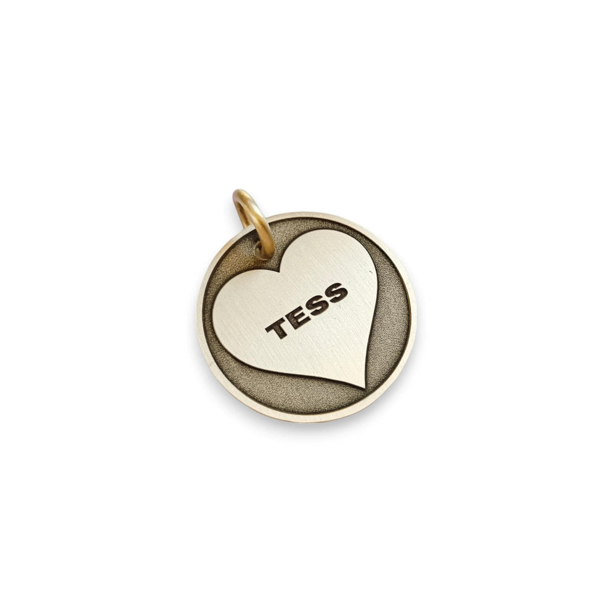 The Devotion Heart Token | Artisan Love Pet ID & Custom Engraved Dog Tag, additional detail