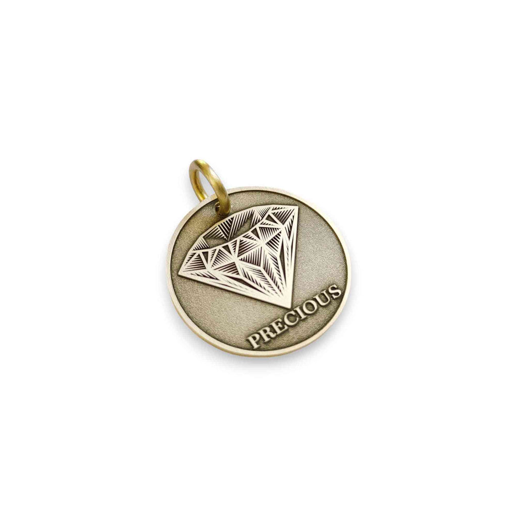 The Brilliance Token | Artisan Diamond Pet ID & Custom Engraved Dog Tag, additional detail