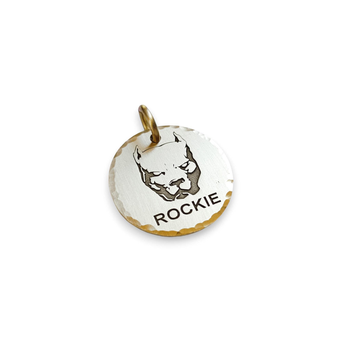 The Guardian Pitbull Token | Artisan Breed Pet ID & Custom Engraved Dog Tag, additional detail