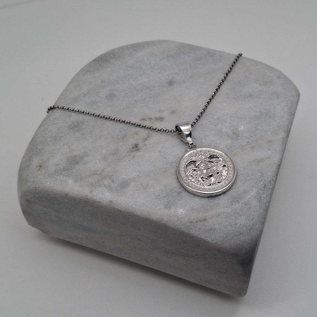 Medusa Medallion | Greek Mythology Protection Talisman, front view