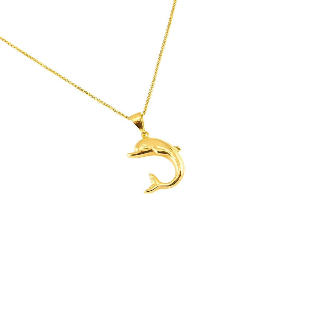 Dolphin Pendant | Freedom & Joy Talisman, in Yellow Gold Plated finish