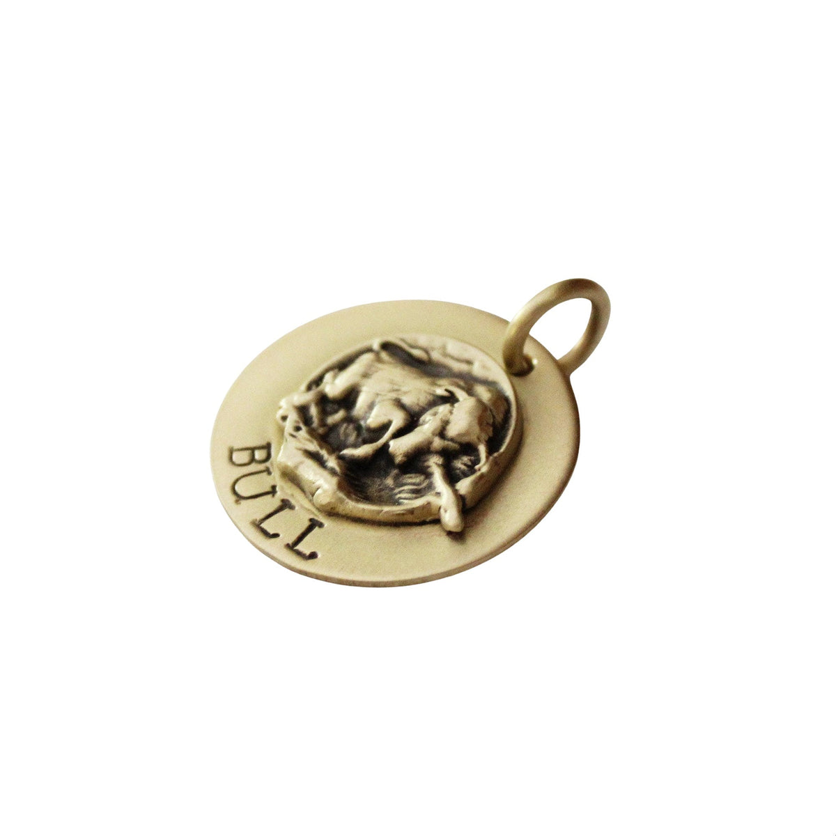 The Taurus Sigil | Artisan Bull Pet ID & Custom Engraved Dog Tag, close-up detail