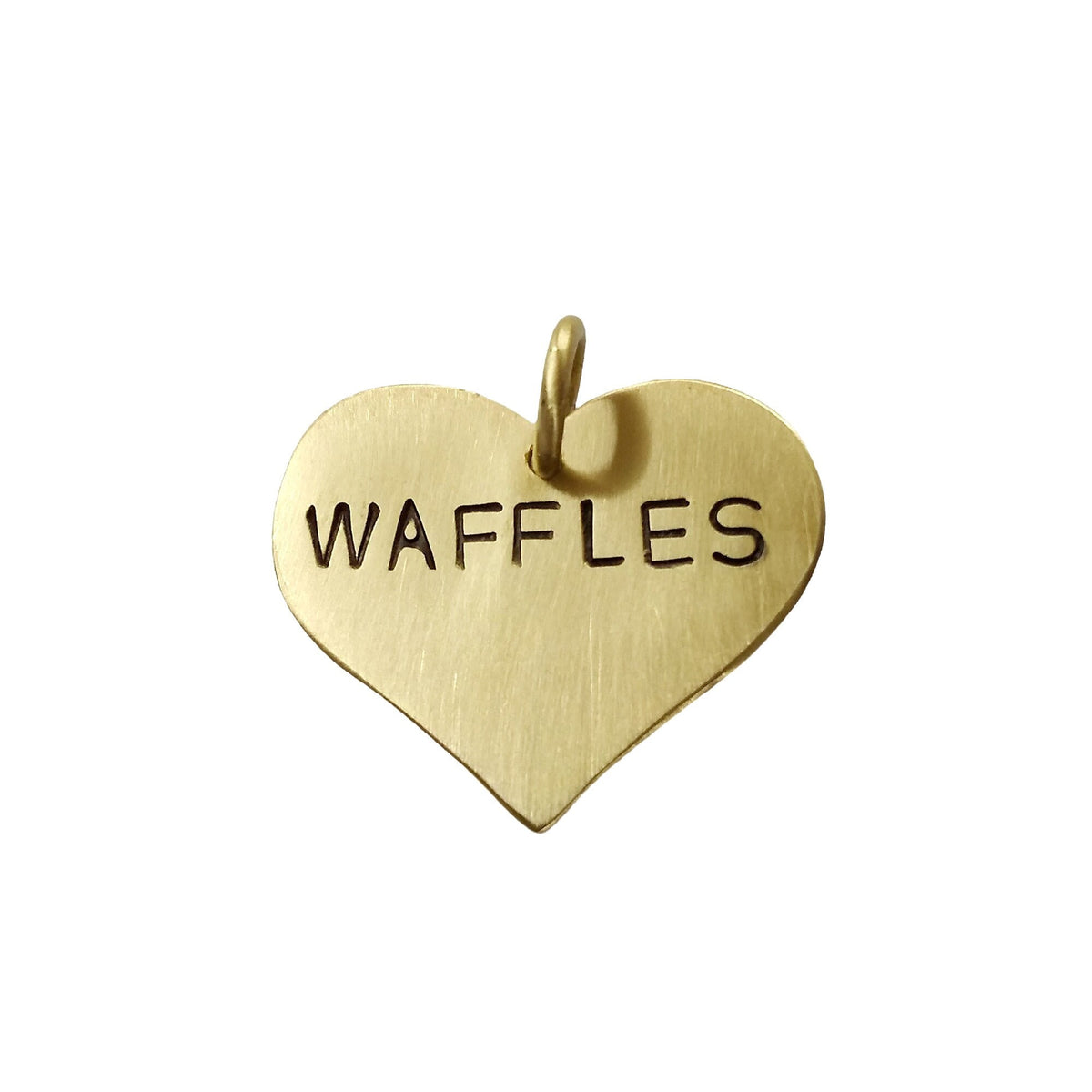 The Devoted Heart Token | Artisan Heart Pet ID & Custom Dog Tag, front view