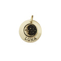 The Lunar Token | Artisan Moon Pet ID & Custom Engraved Dog Tag, front view