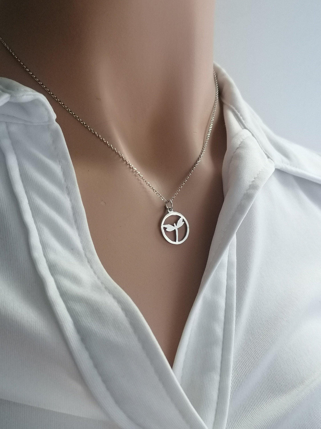 Dragonfly Charm Necklace | Symbol of Transformation, front view