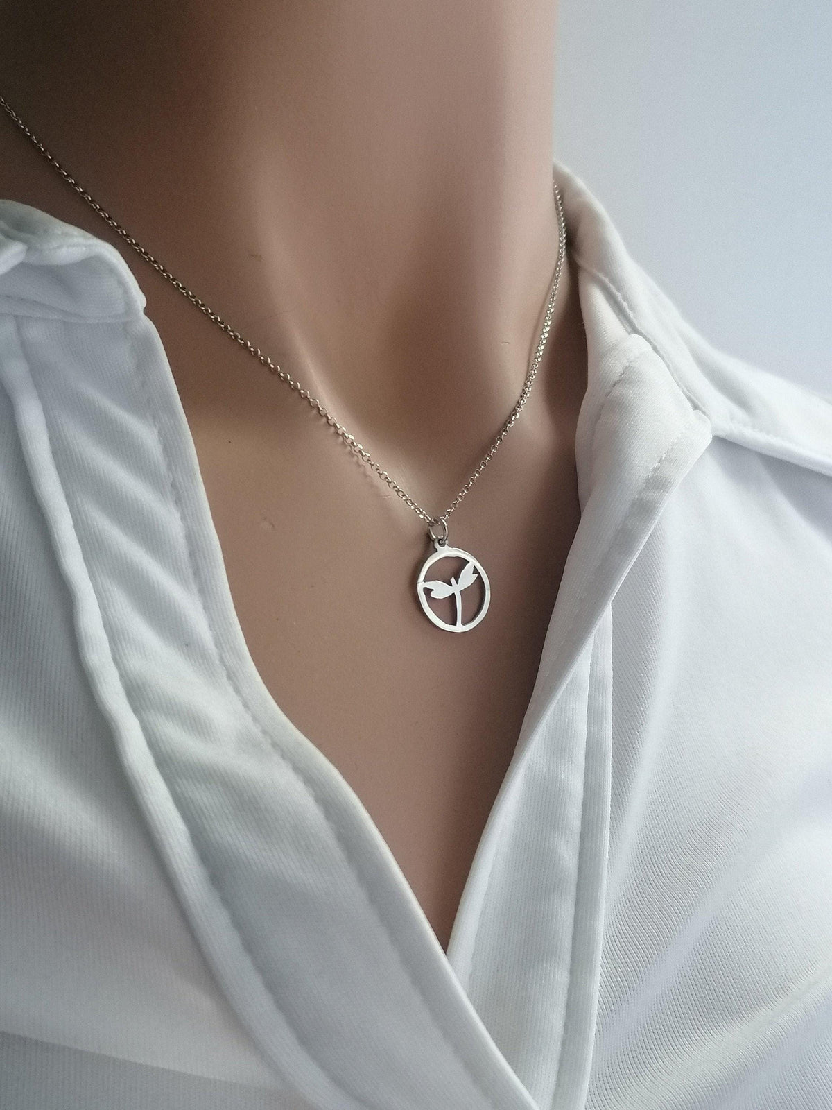 Dragonfly Charm Necklace | Symbol of Transformation, front view