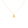 Figure Skater Necklace | Ice Skate Charm, in Yellow Gold Plated finish