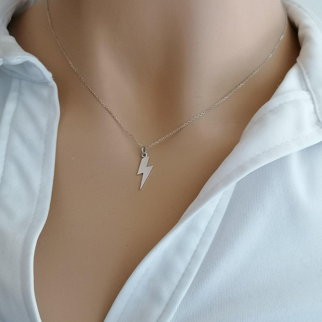 Lightning Bolt Necklace | Empowerment Talisman, front view