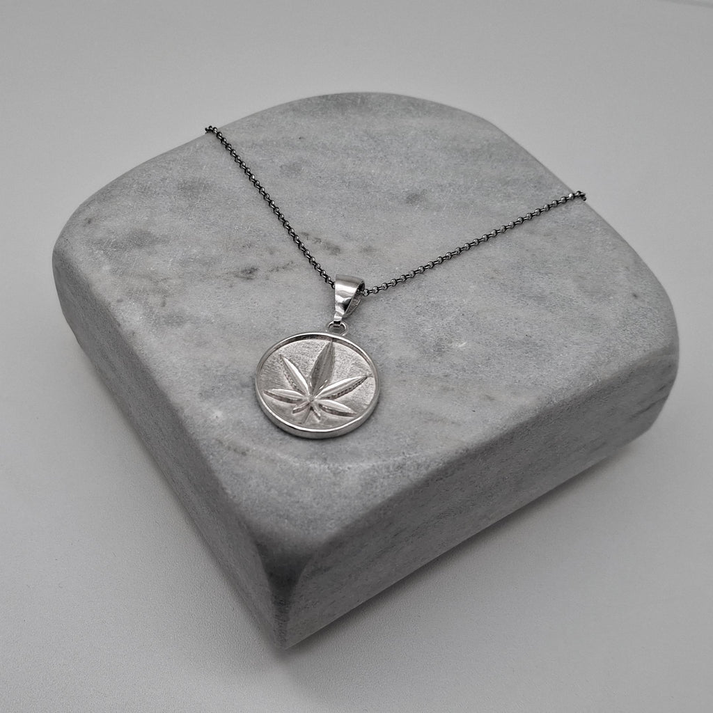 Five-Leaf Botanical Medallion | Ancient Herbal Talisman, front view