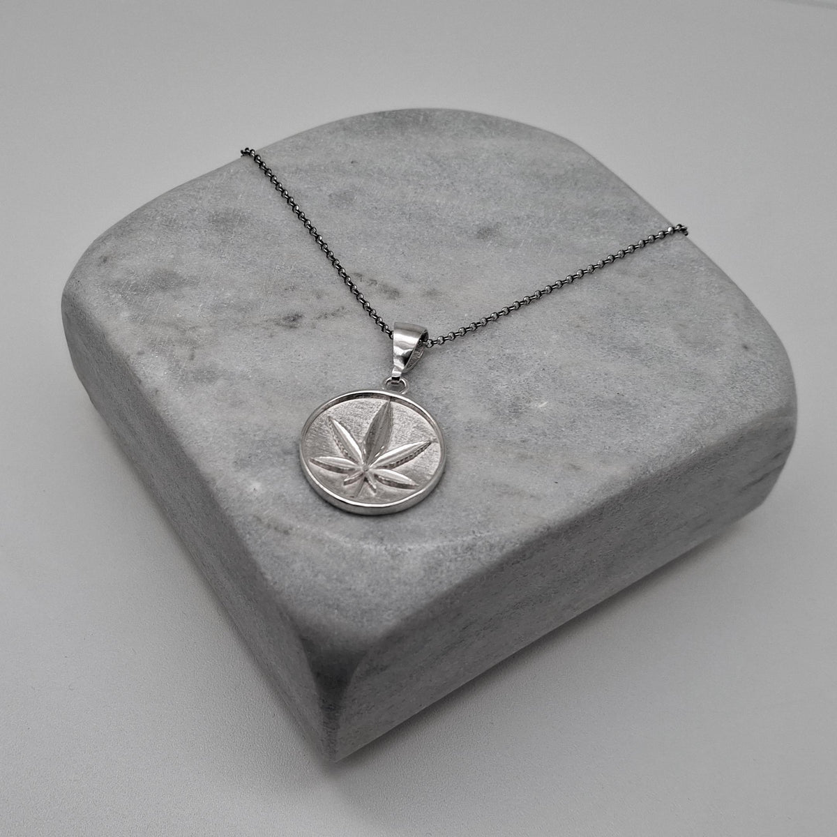 Five-Leaf Botanical Medallion | Ancient Herbal Talisman, front view