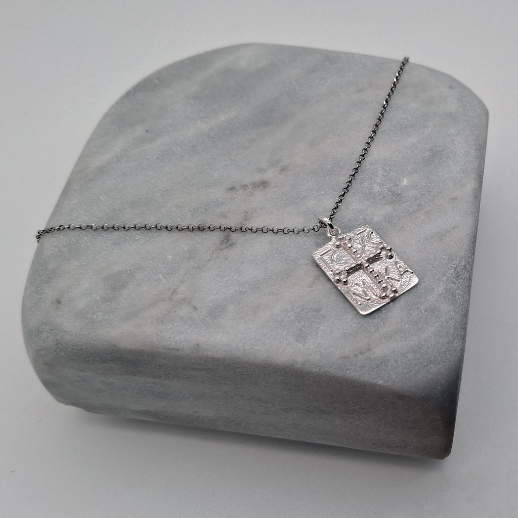 Byzantine Cross Necklace | IC XC NIKA Faith Talisman, front view