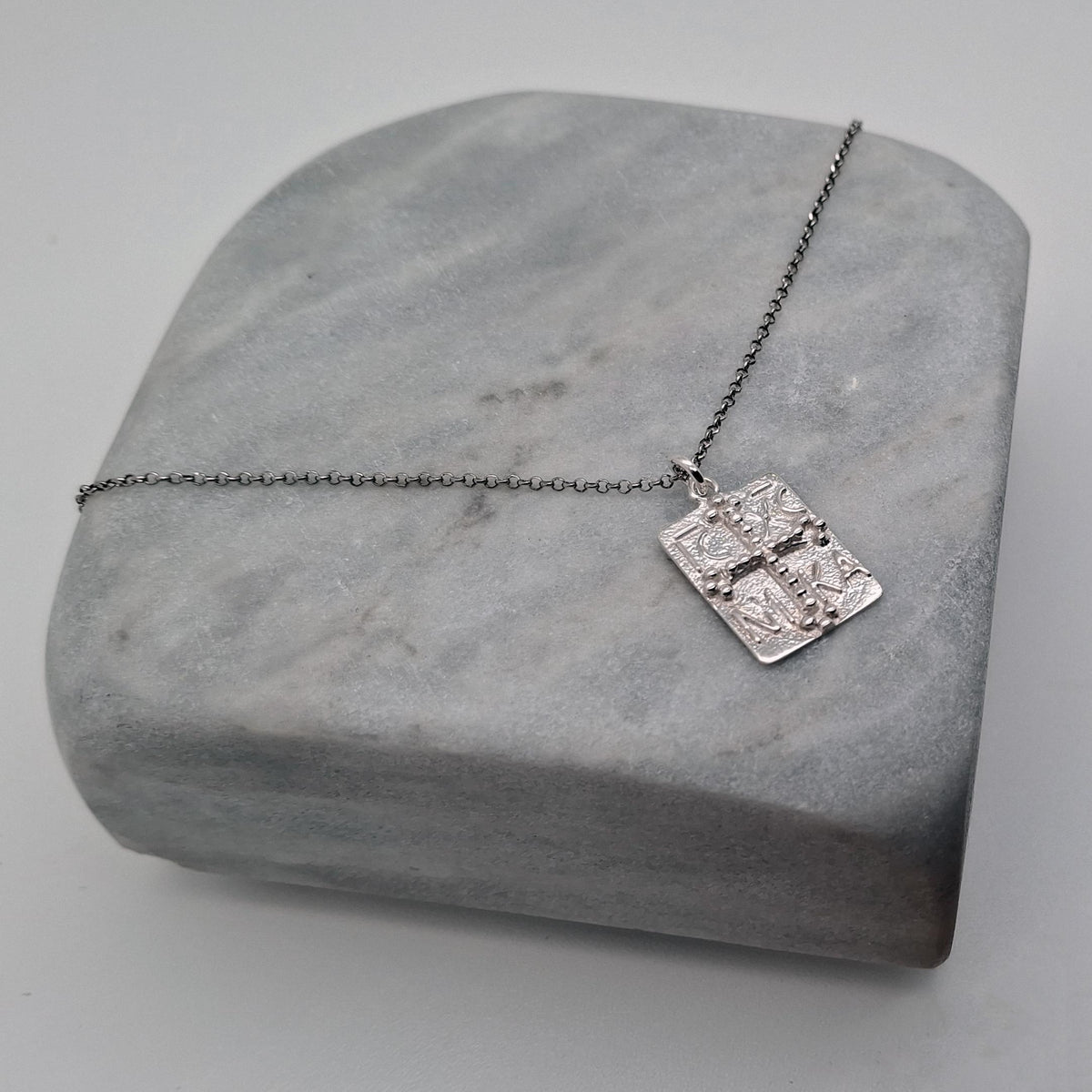 Byzantine Cross Necklace | IC XC NIKA Faith Talisman, front view