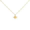 Evil Eye Charm Necklace | Protective Ward Talisman, in Yellow Gold Plated finish