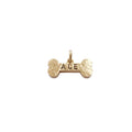 The Hand-Forged Bone Token | Ultra-Thick Hammered Brass Pet ID Tag, front view