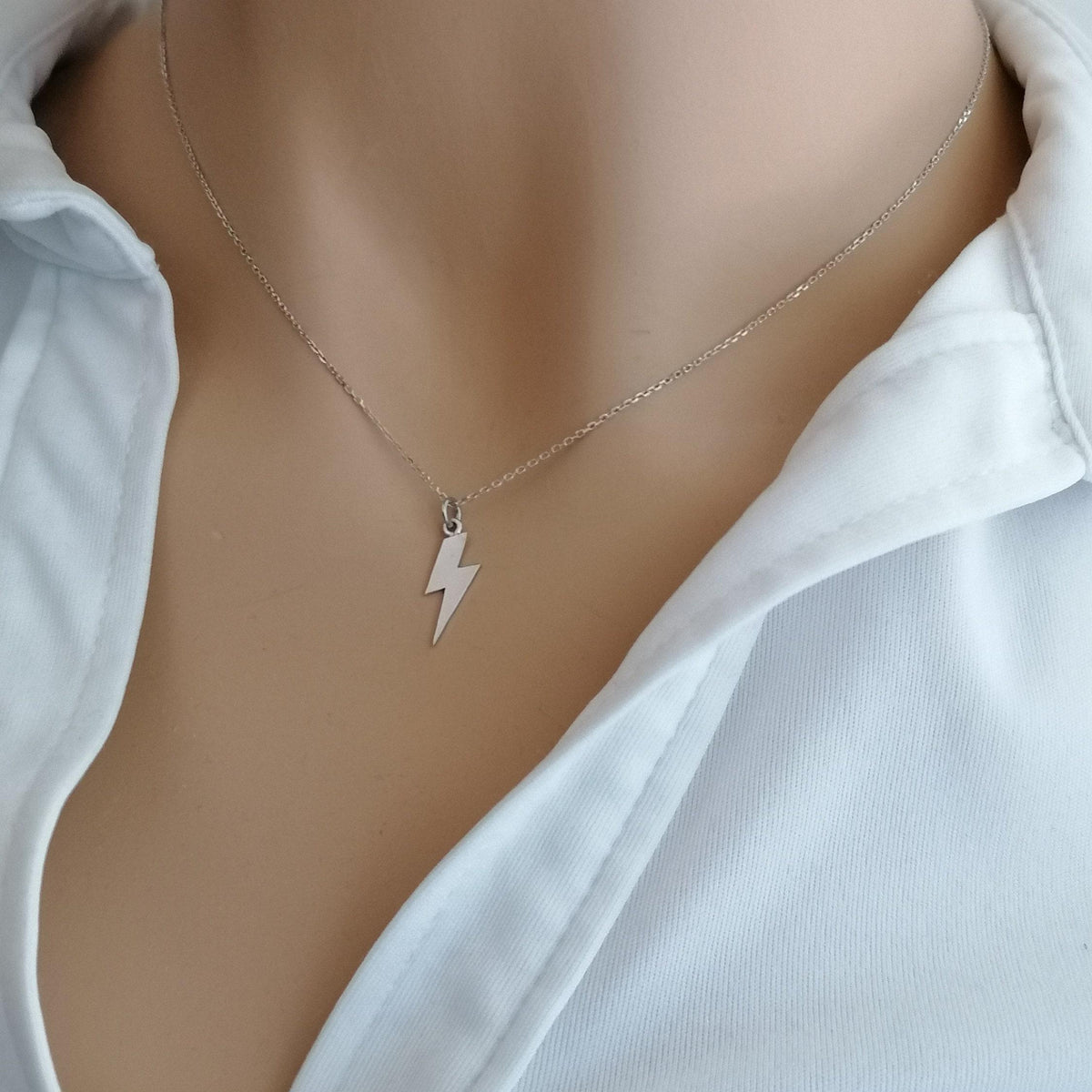 Lightning Bolt Necklace | Empowerment Talisman, alternate angle