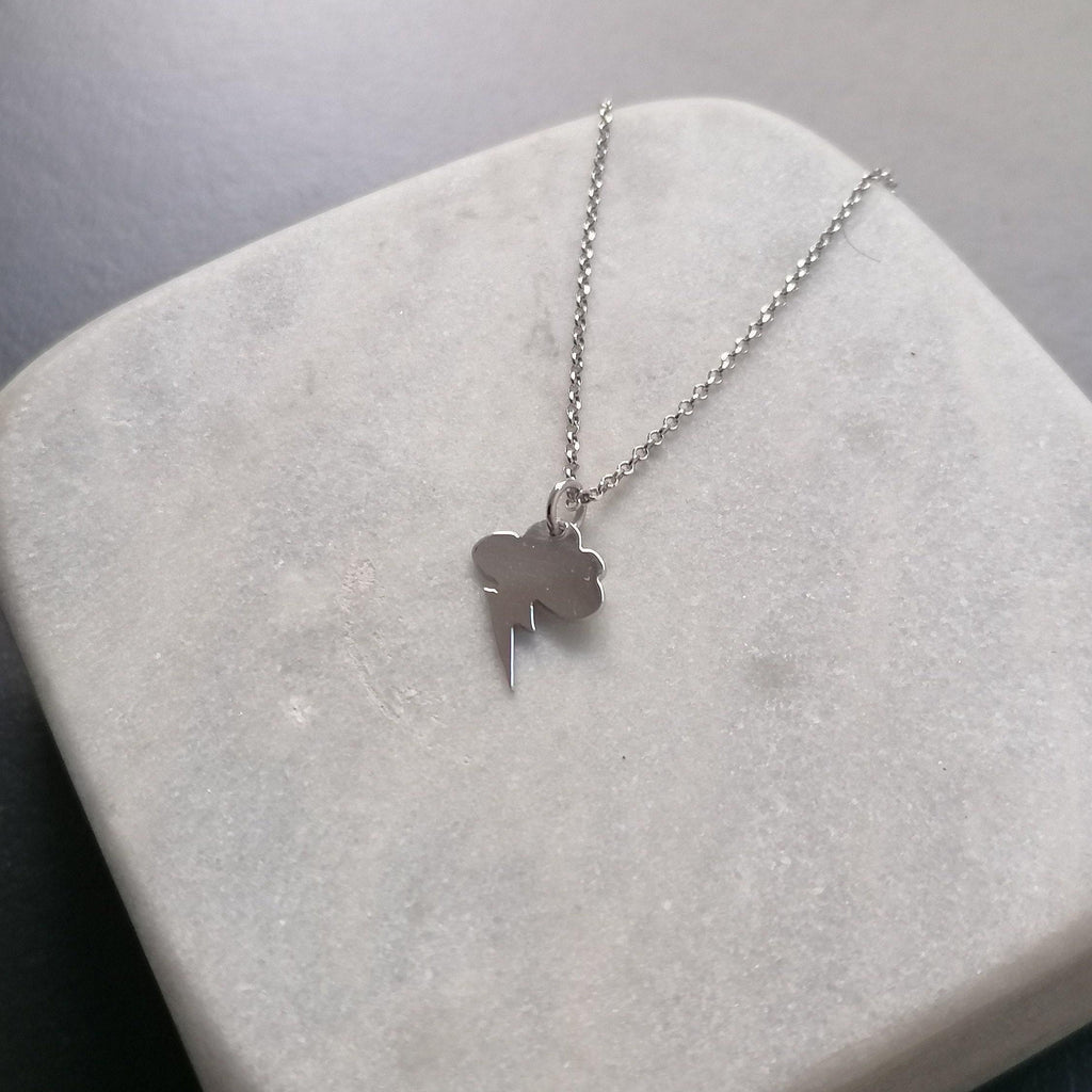 Thunderstorm Charm Necklace | Lightning Bolt Resilience Talisman