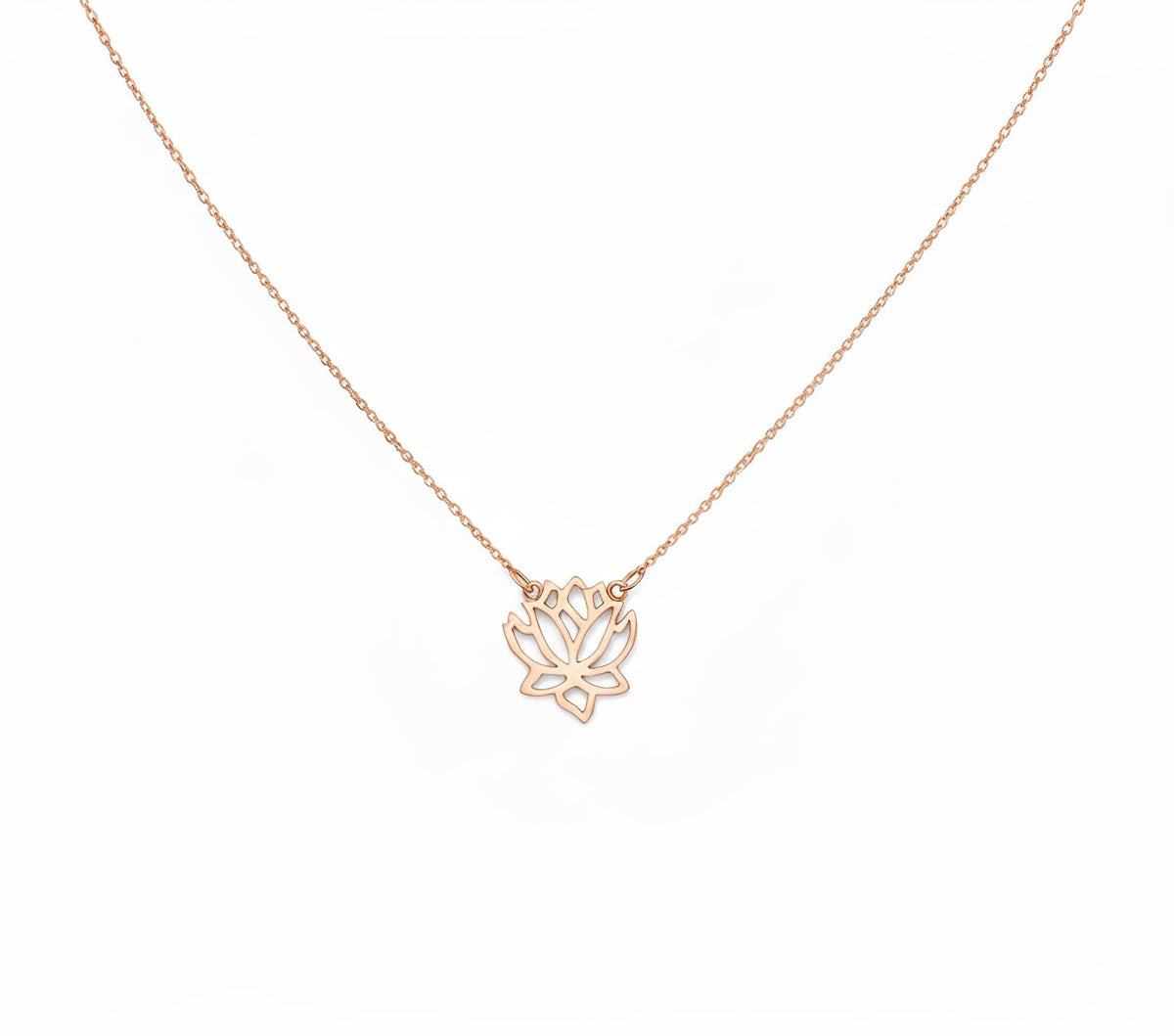 Lotus Necklace | Symbol of Purity & Resilience, in Rose Gold Plated finish