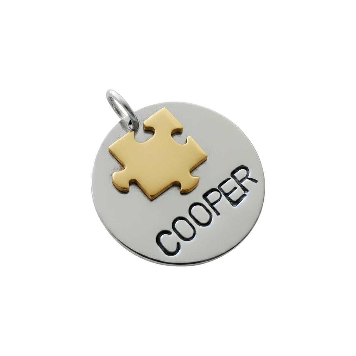 The Final Piece Token | Artisan Puzzle Pet ID & Custom Dog Tag, close-up detail
