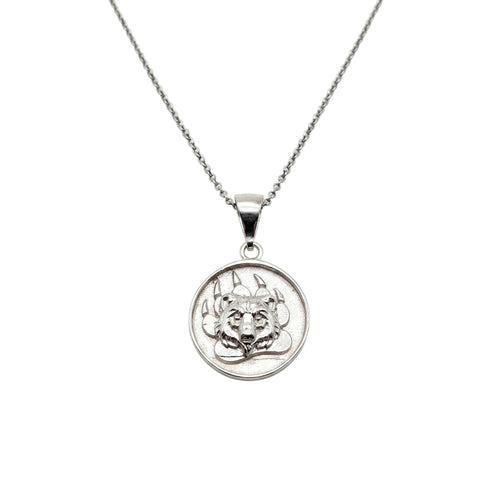 Bear Paw Medallion | Courage & Protection Talisman, front view