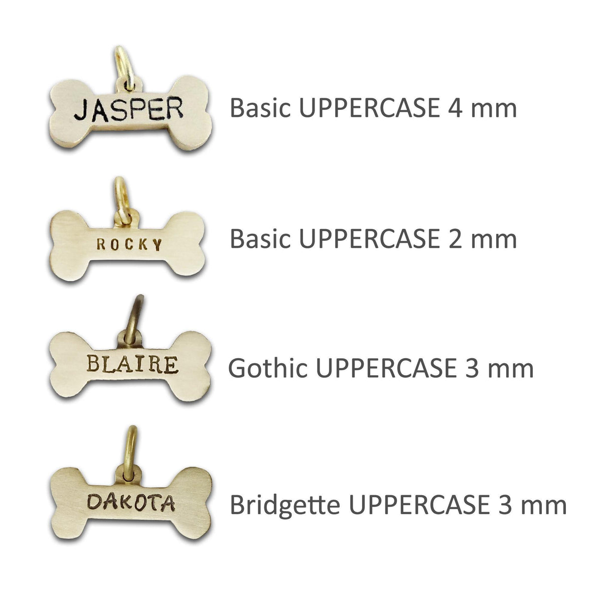 The Loyal Companion Token | Artisan Rustic Brass Bone Pet ID & Custom Tag, close-up detail