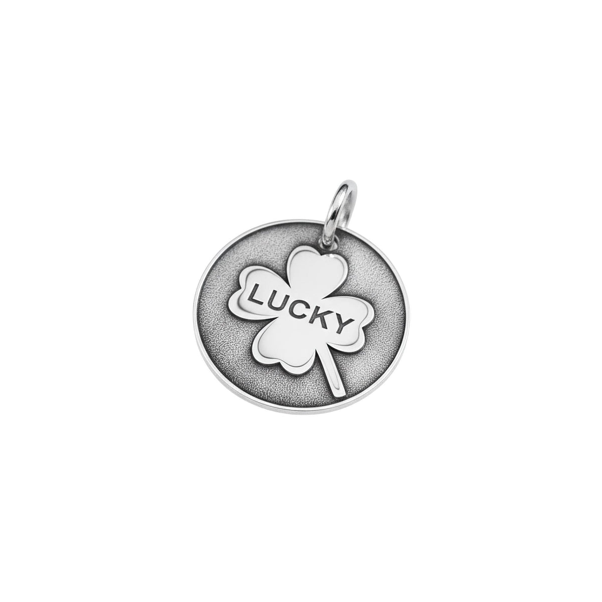 Lucky Shamrock Dog Tag | Custom Engraved Four Leaf Clover Pet ID, alternate angle