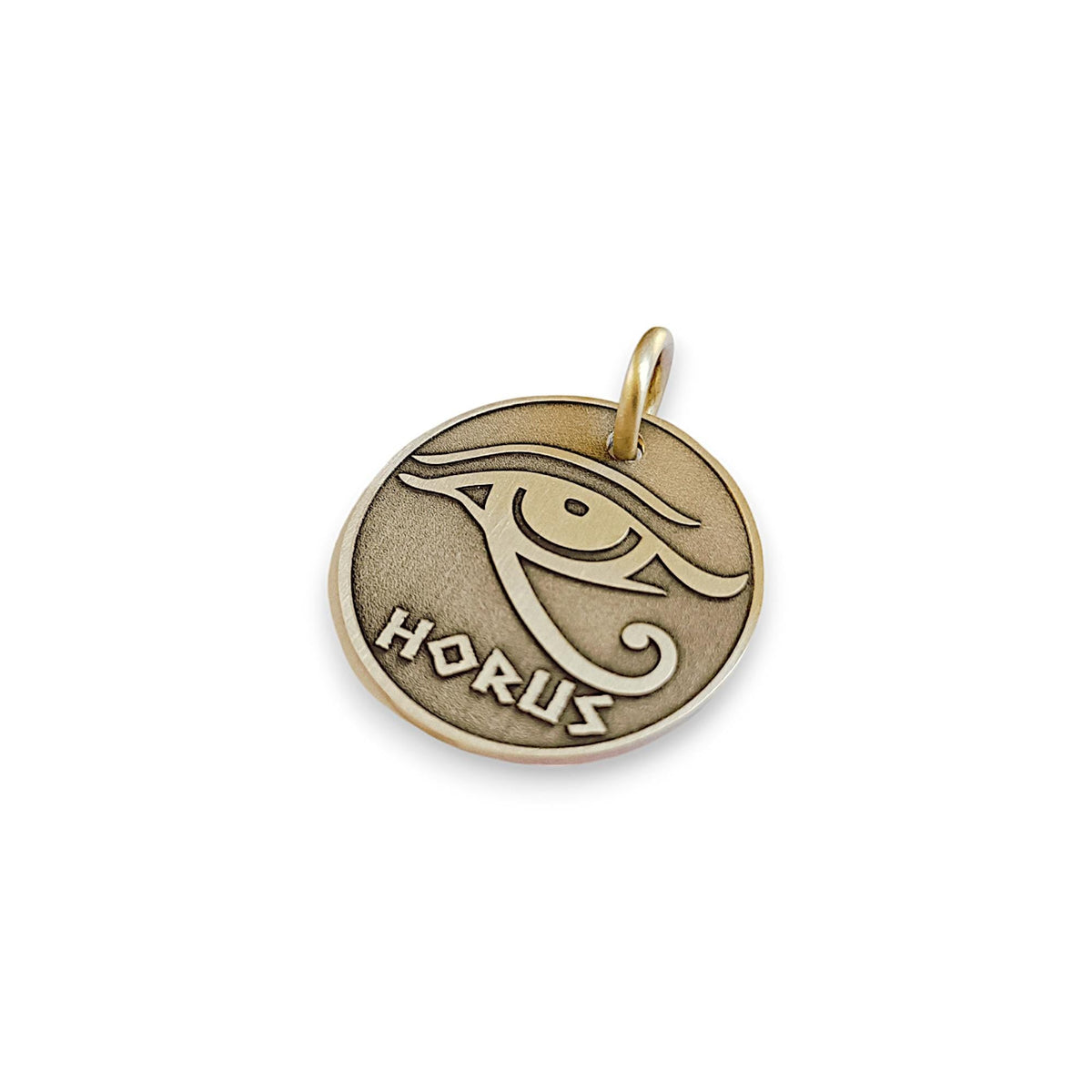 The Sentinel Token | Artisan Eye of Horus Pet ID & Custom Engraved Dog Tag, front view