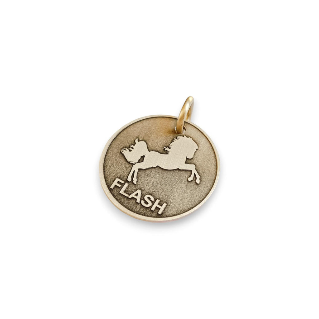 The Horse Token | Artisan Horse Pet ID & Custom Engraved Dog Tag, alternate angle