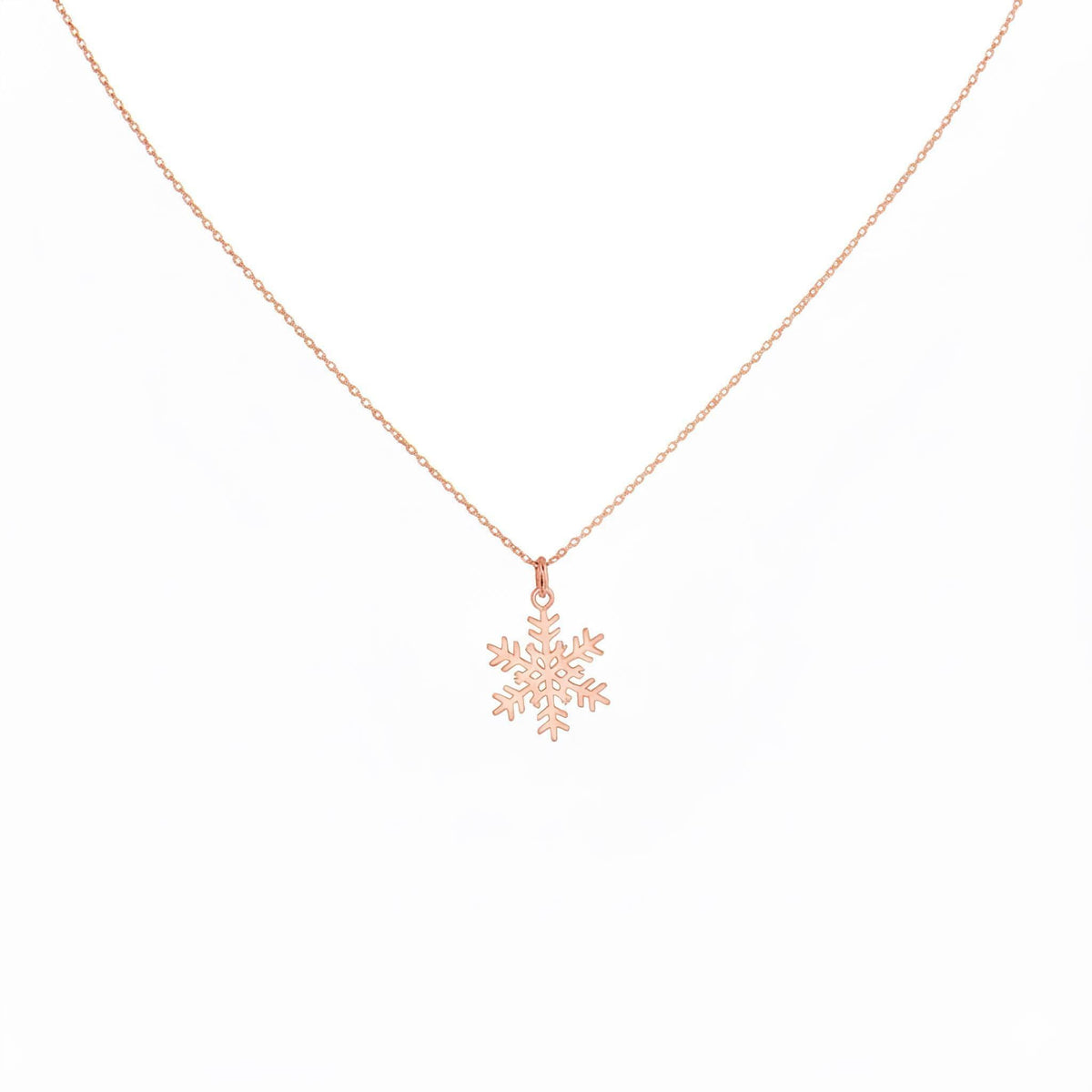 Snowflake Necklace | Winter Magic Talisman, in Rose Gold Plated finish