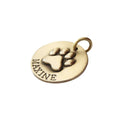The Enduring Imprint Token | Artisan Raised Paw Print Pet ID & Custom Tag, front view