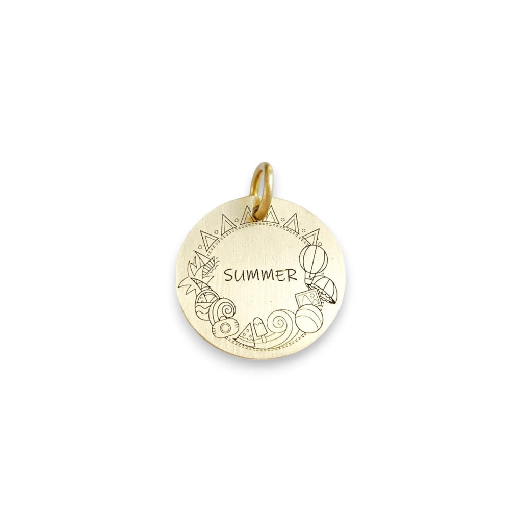 The Sweet Summer Token | Artisan Ice Cream Pet ID & Custom Engraved Dog Tag, front view