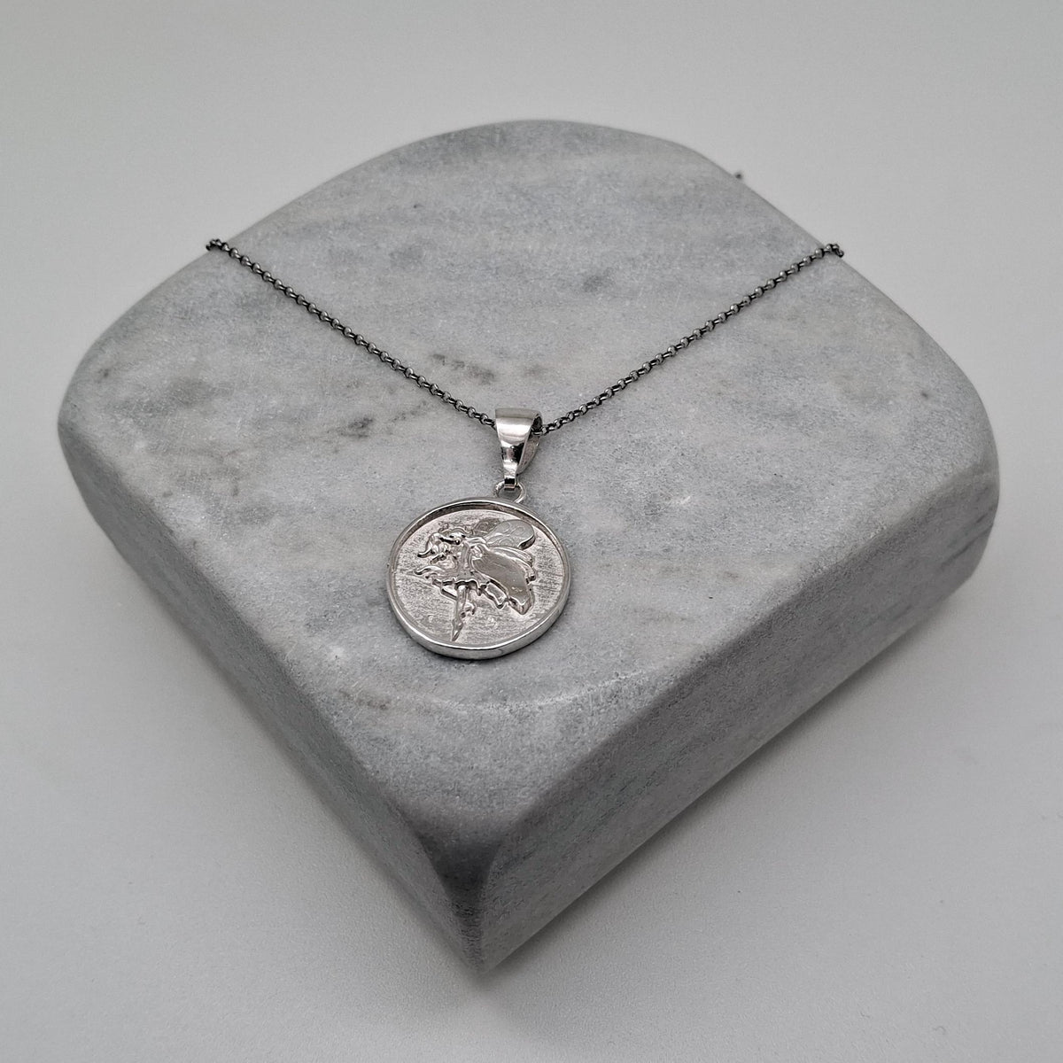 Fairy Medallion Necklace | Whimsical Enchantment Talisman, alternate angle