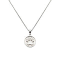 Paw Print Pendant | Pet Memorial Charm, front view