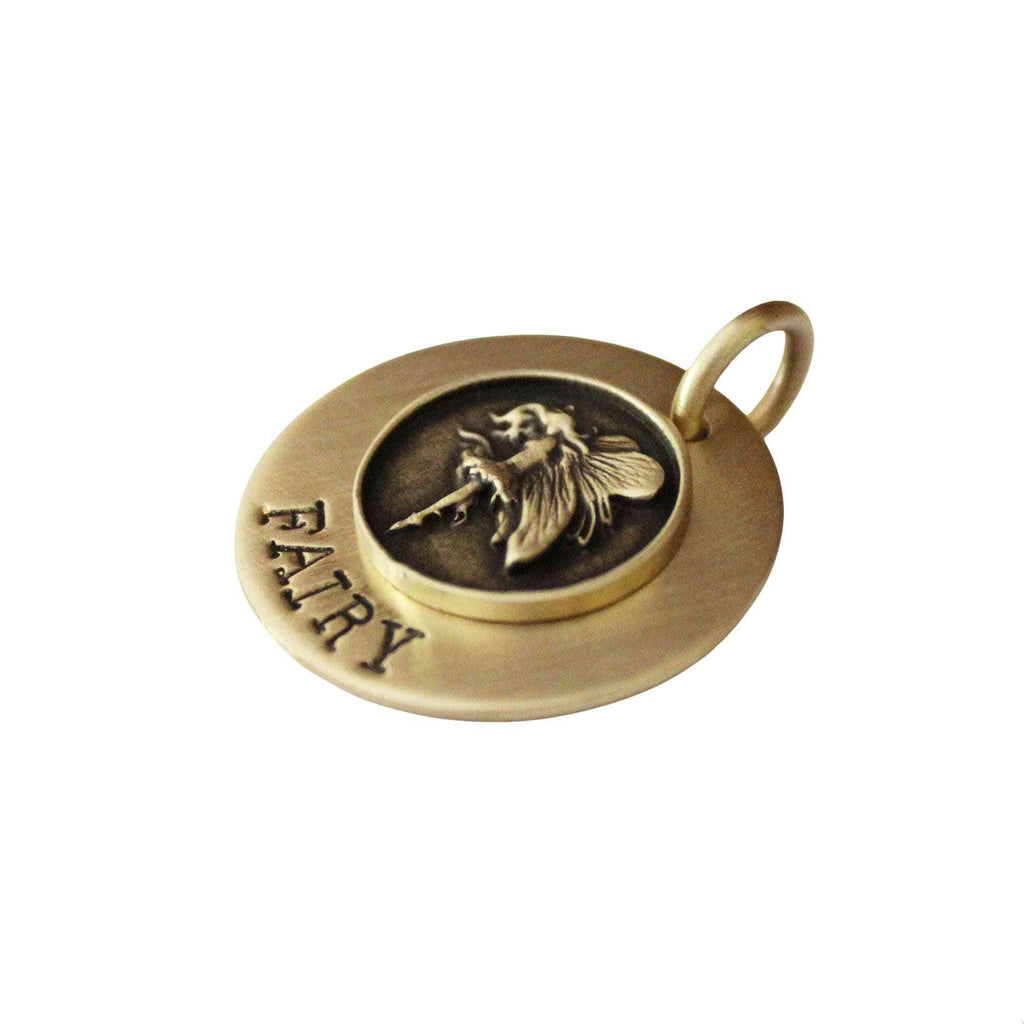The Enchanted Guardian Token | Artisan Fairy Pet ID & Custom Dog Tag, front view