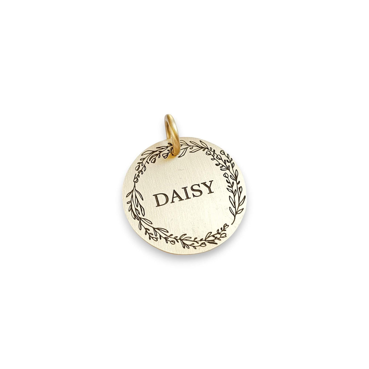 The Crimson Bloom Token | Artisan Poppy Flower Pet ID & Custom Engraved Dog Tag, styled view