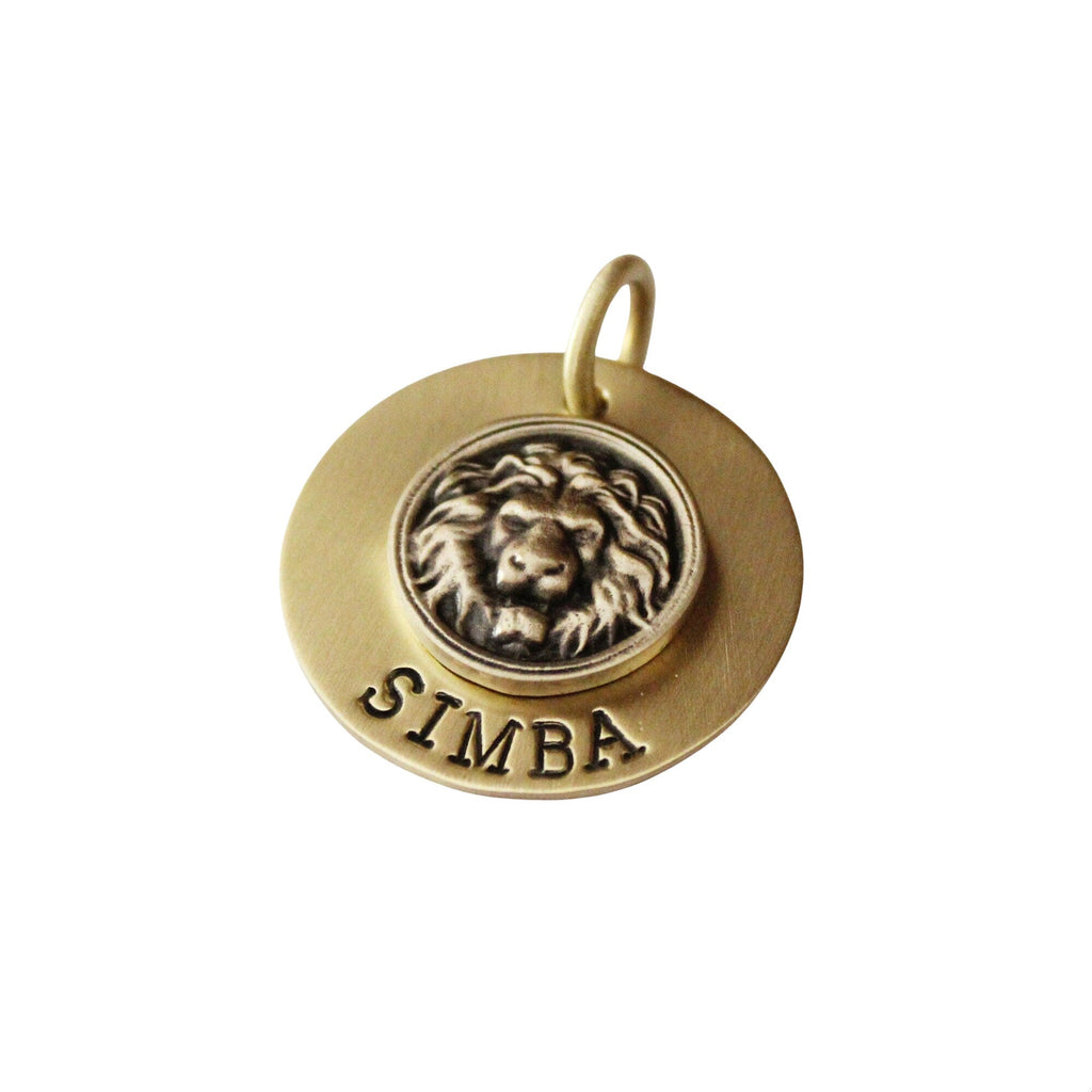 The Regal Sigil | Artisan Lion Pet ID & Custom Engraved Dog Tag, additional detail