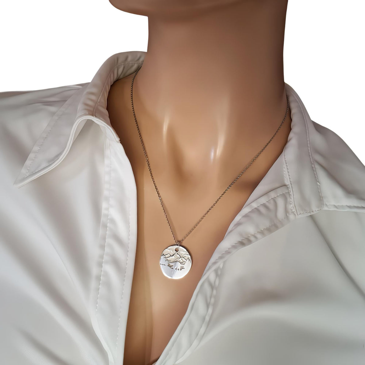 Bear Silhouette Necklace | Mountain Wilderness Talisman, alternate angle
