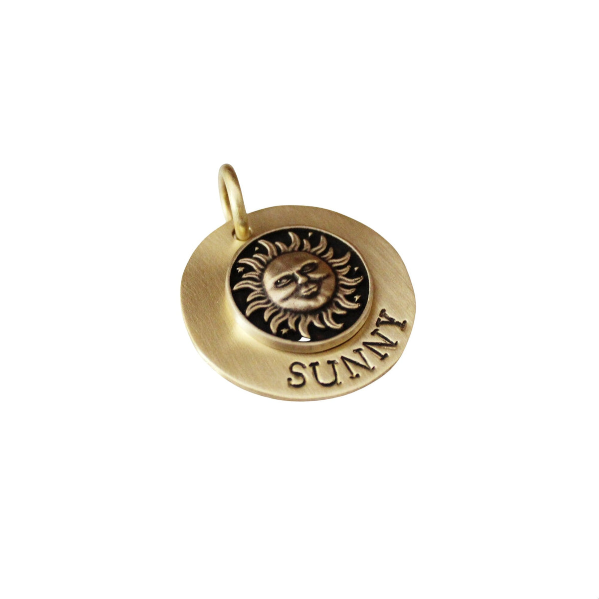 The Solis Sigil | Artisan Sun Pet ID & Custom Engraved Dog Tag, alternate angle