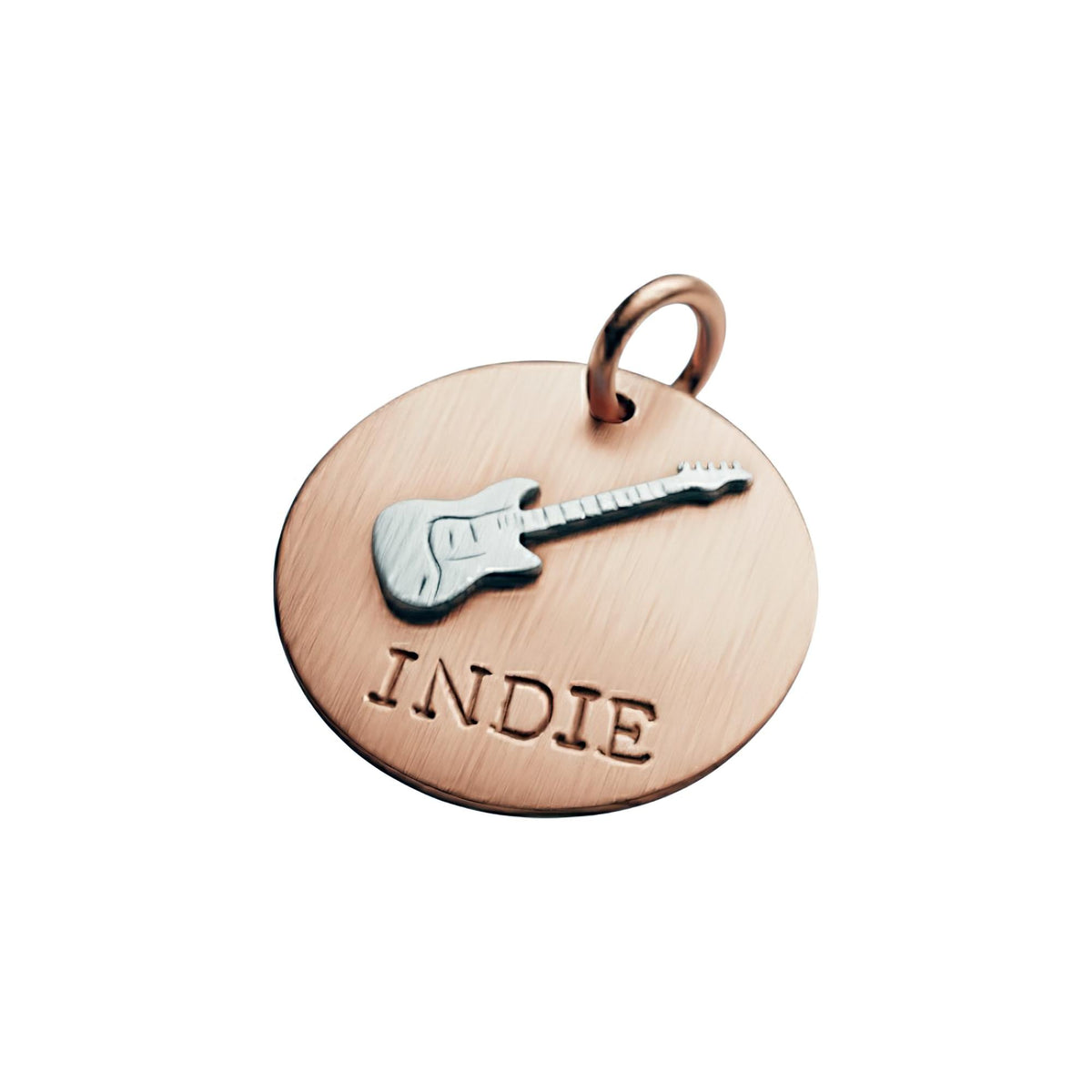The Rockstar Token | Artisan Guitar Pet ID & Custom Dog Tag, close-up detail