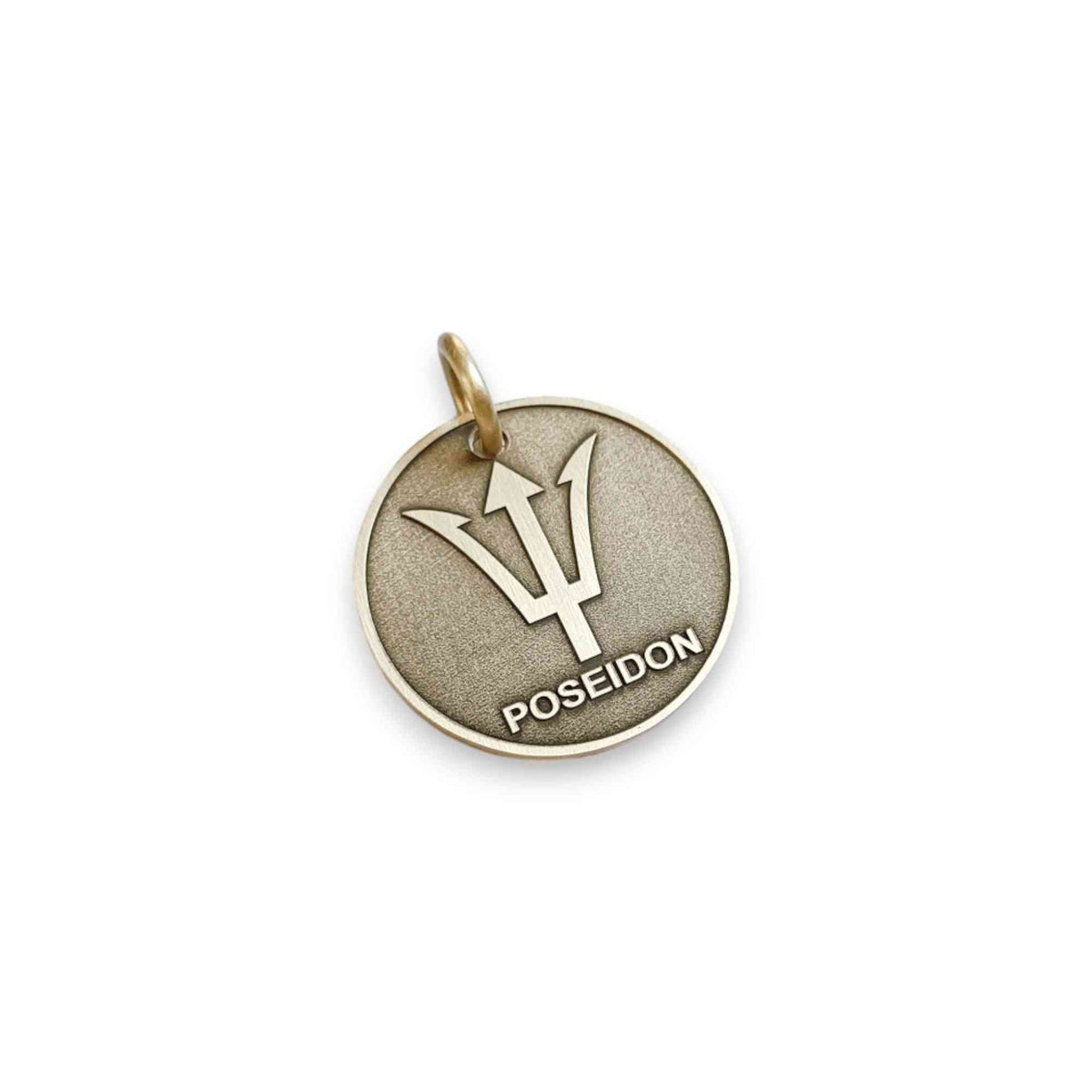 The Guardian's Token | Artisan Trident Pet ID & Custom Engraved Dog Tag, front view